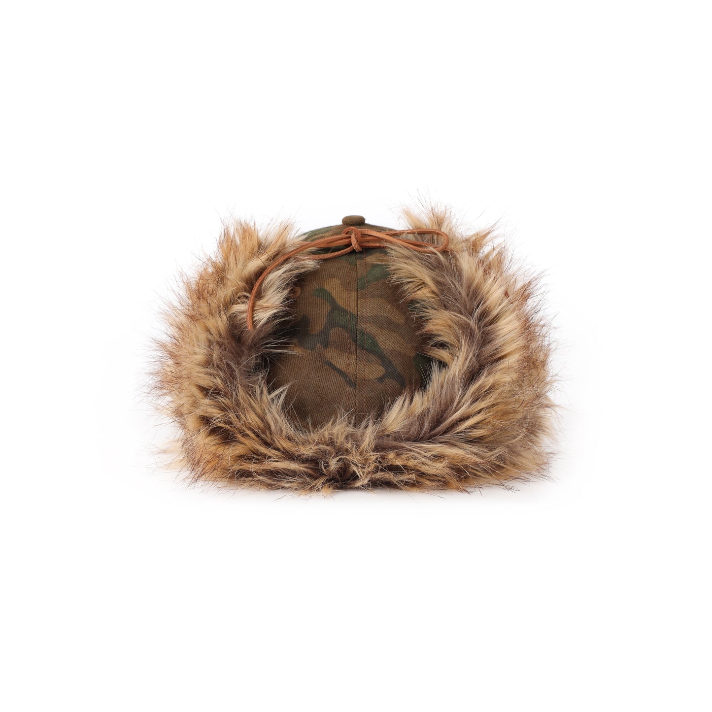 Camouflage Faux Fur Trim Baseball Cap Y2K Streetwear Hat
