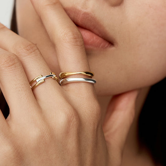 Dual Tone Sculptural Ring