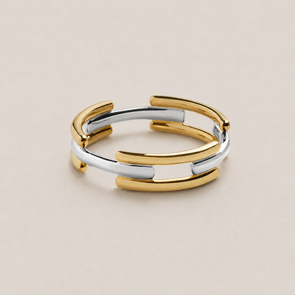 Dual Tone Sculptural Ring