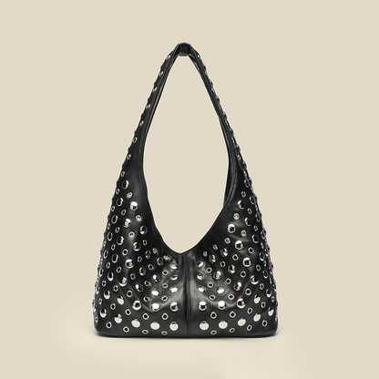 Women’s Studded Polka Dot Bucket Tote Street Style