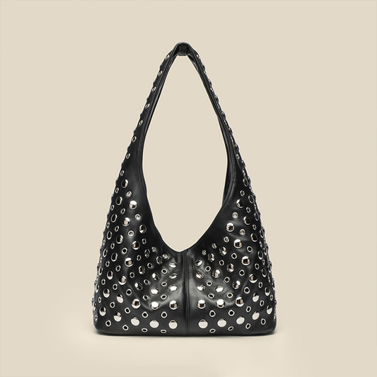 Women’s Studded Polka Dot Bucket Tote Street Style