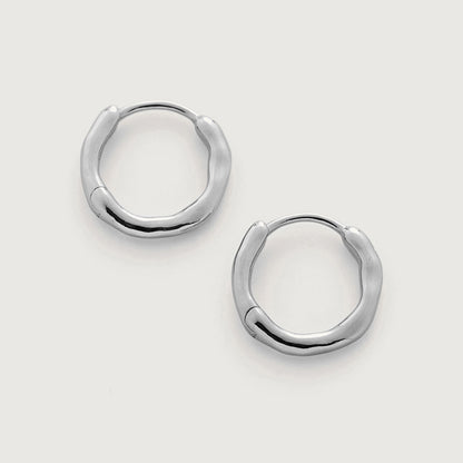 Organic Huggie Hoop Earrings