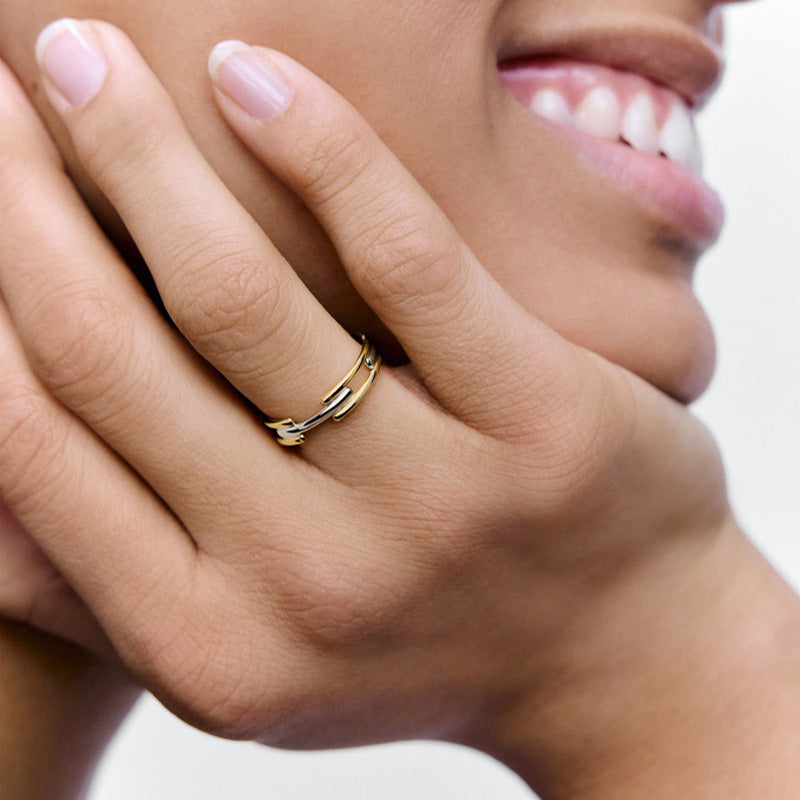 Dual Tone Sculptural Ring