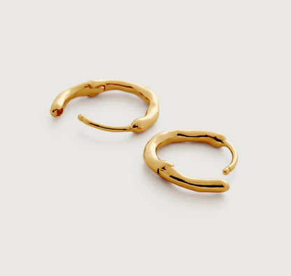 Organic Huggie Hoop Earrings