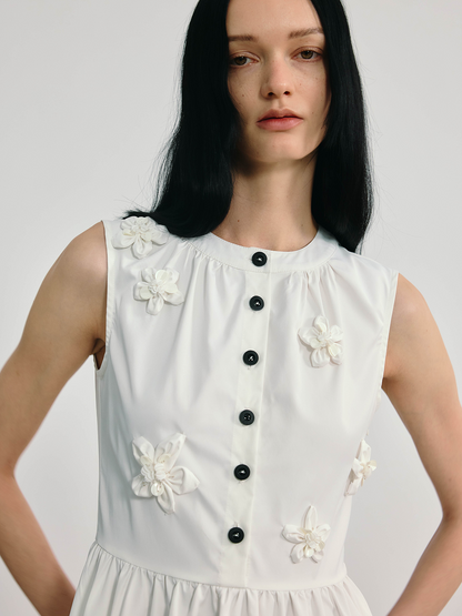 White Sleeveless Dress