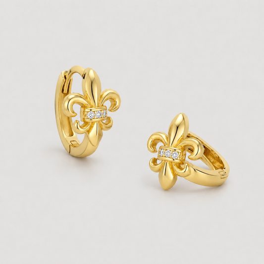 Fleur Huggie Hoop Earrings