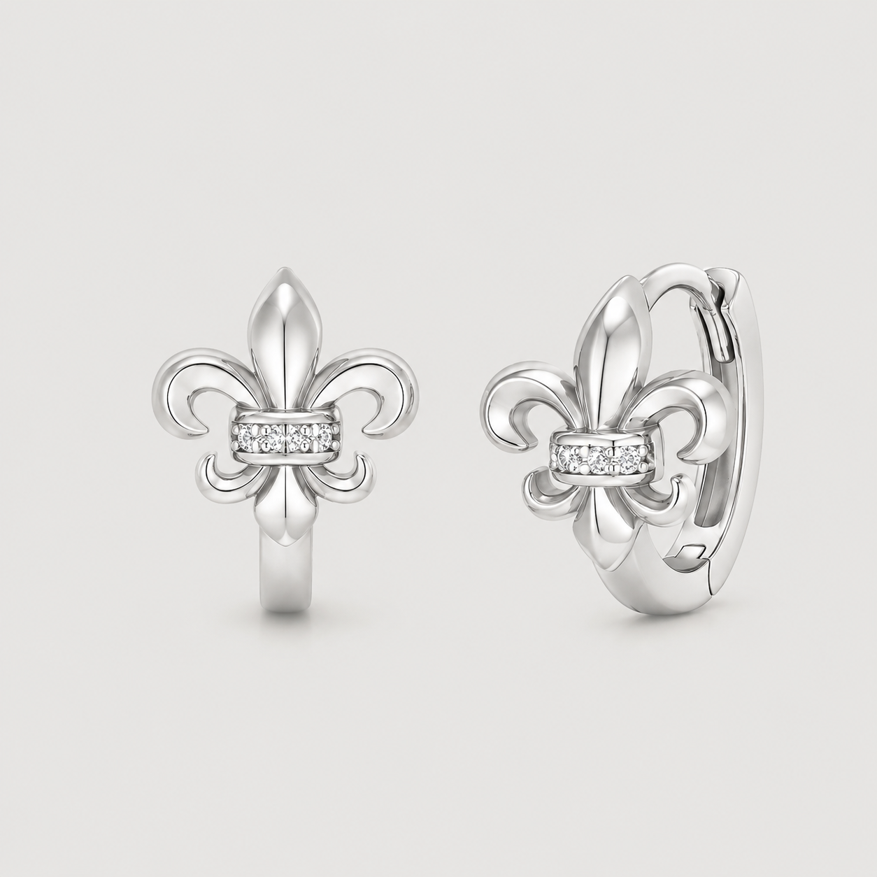 Fleur Huggie Hoop Earrings