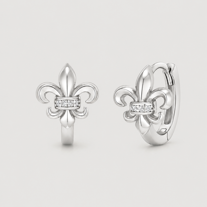 Fleur Huggie Hoop Earrings